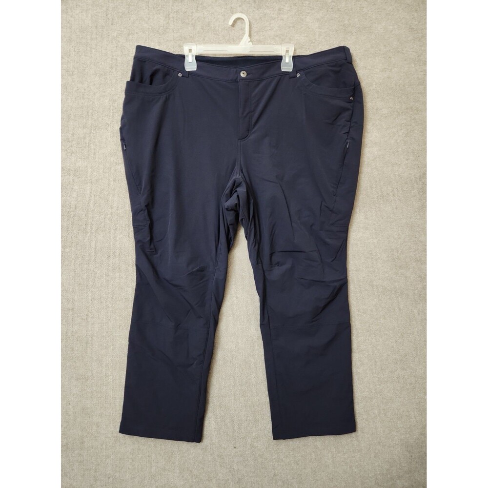 Duluth Flexpedition Fleece Lined Straight Leg Pants Womens 26 Navy Blue